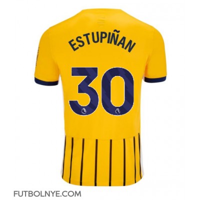 Camiseta Brighton Pervis Estupinan #30 Visitante Equipación 2024-25 manga corta Camiseta Brighton Pervis Estupinan #30 Visitante Equipación 2024-25 manga corta
